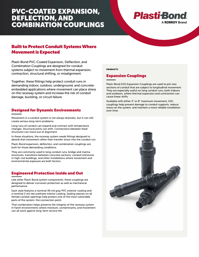 expansion deflection combo couplings brochure cover