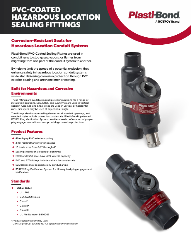 Hazardous Location Fittings Brochure Cover