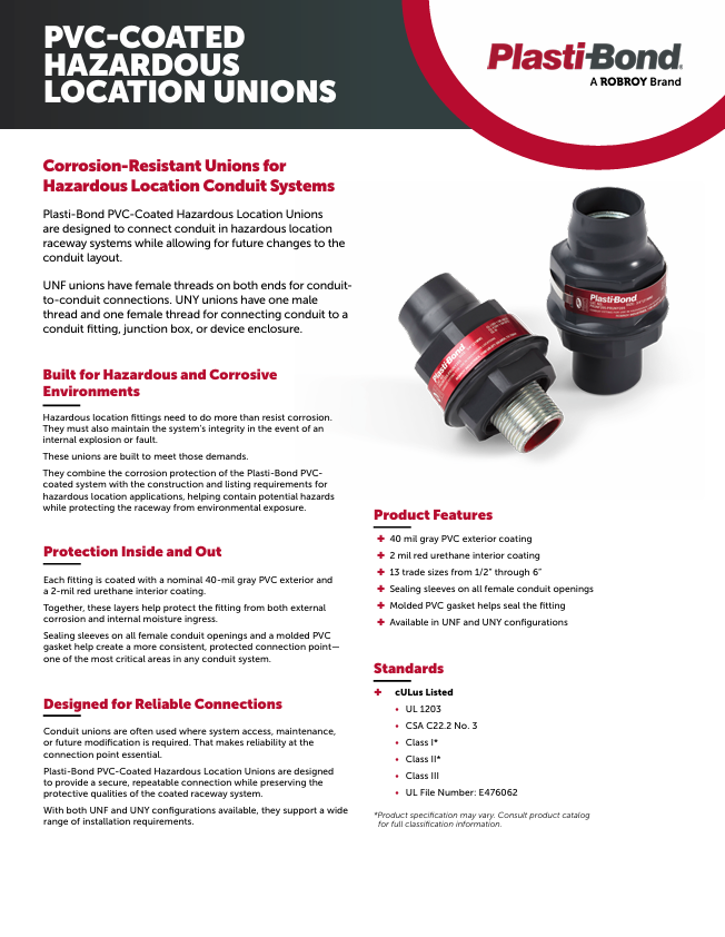 Hazardous Location Union Brochure Cover