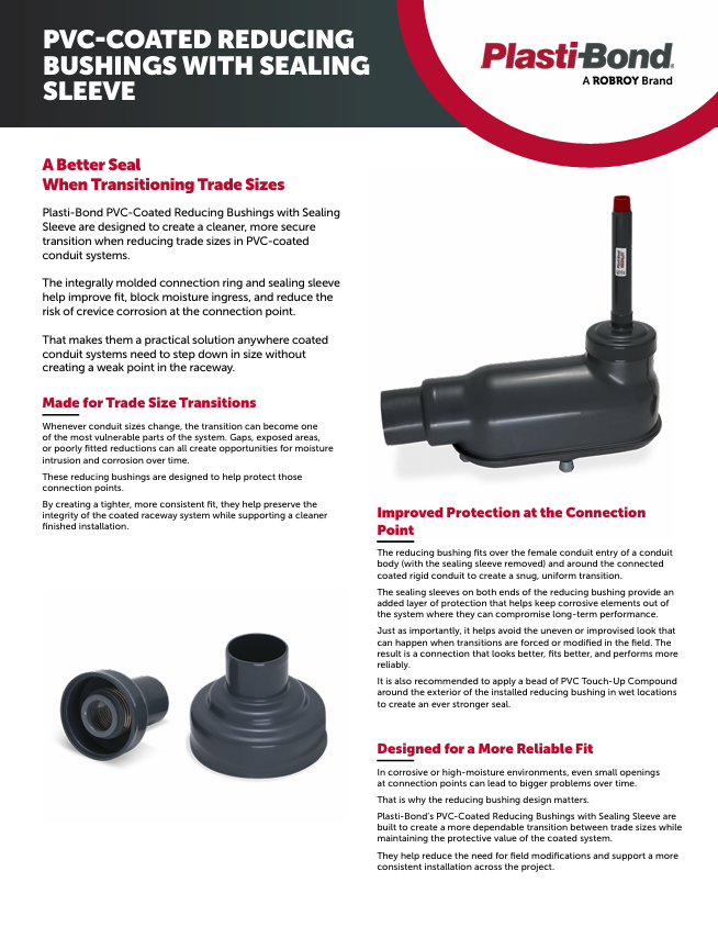 Reducing Bushing brochure cover