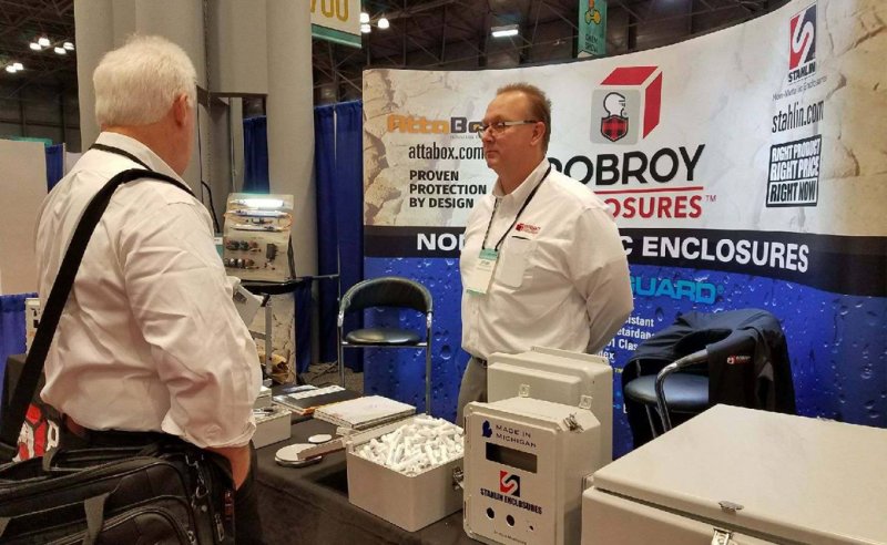 Robroy Enclosures booth at 2017 Chem Show in New York City