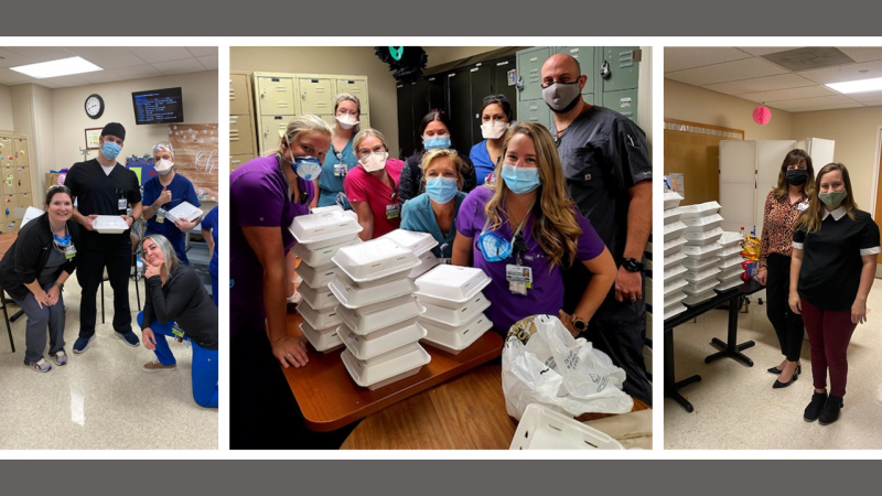 Robroy Industries Raceway Division provides lunch for area ER and ICU staff. 