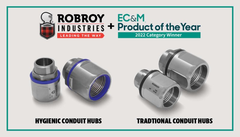 Robroy Stainless stainless steel hubs are an EC&M Product of the Year Award Winner