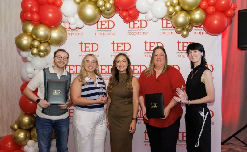 Robroy Marketing Team accepting tED Magazine awards